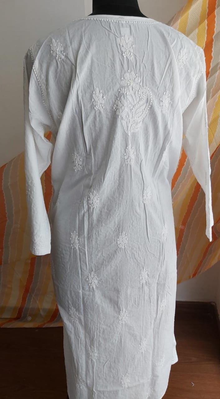 White Malmal Kurti