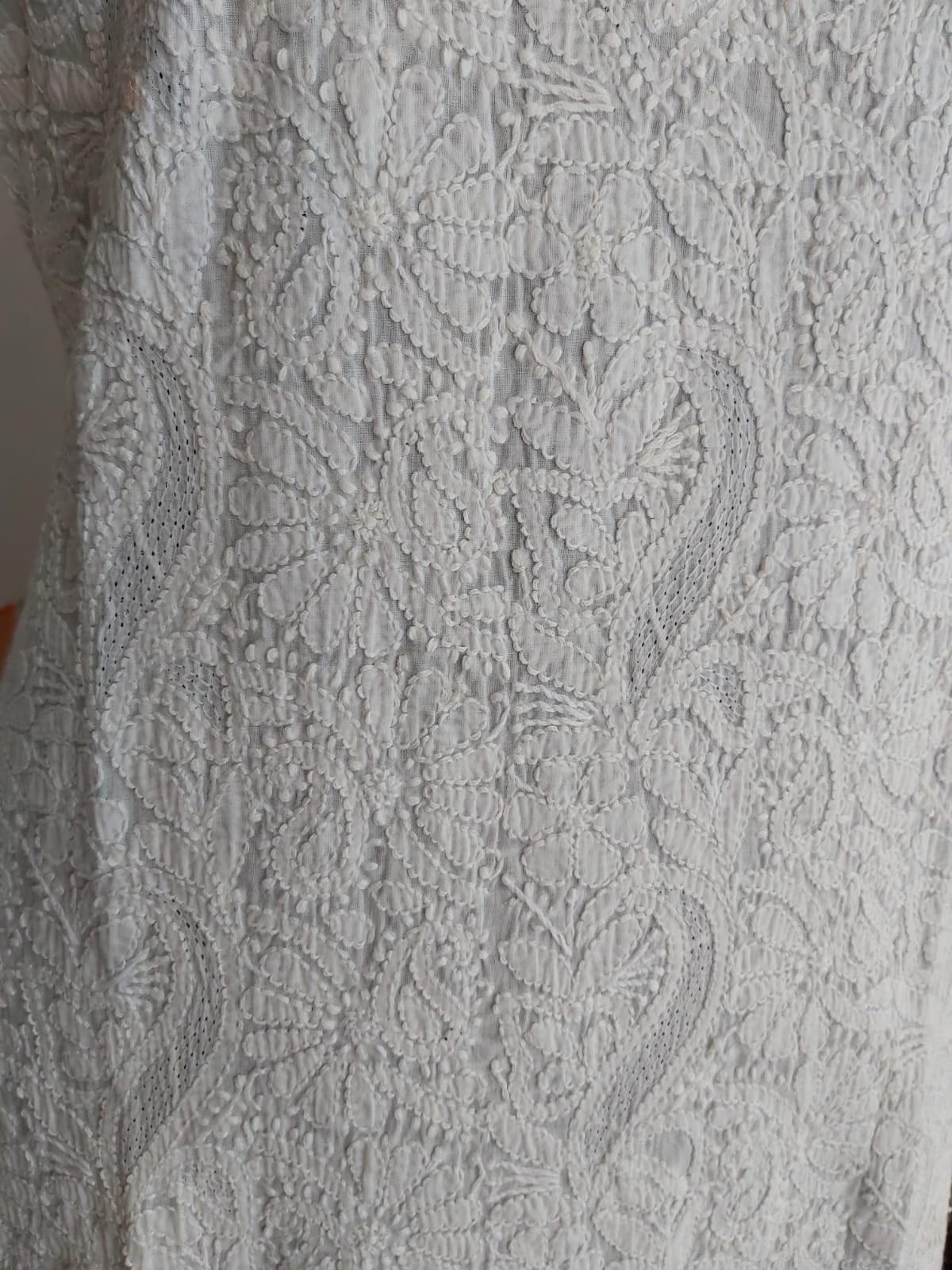White Malmal Kurti