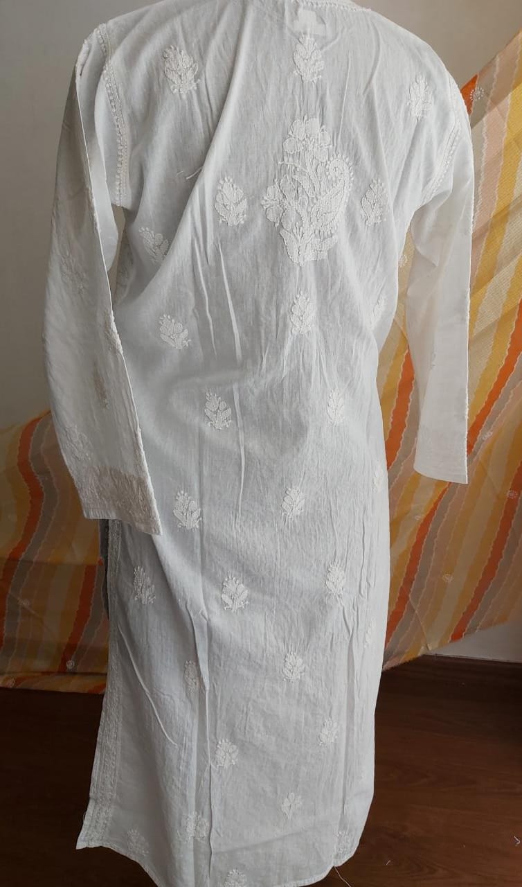 White Malmal Kurti