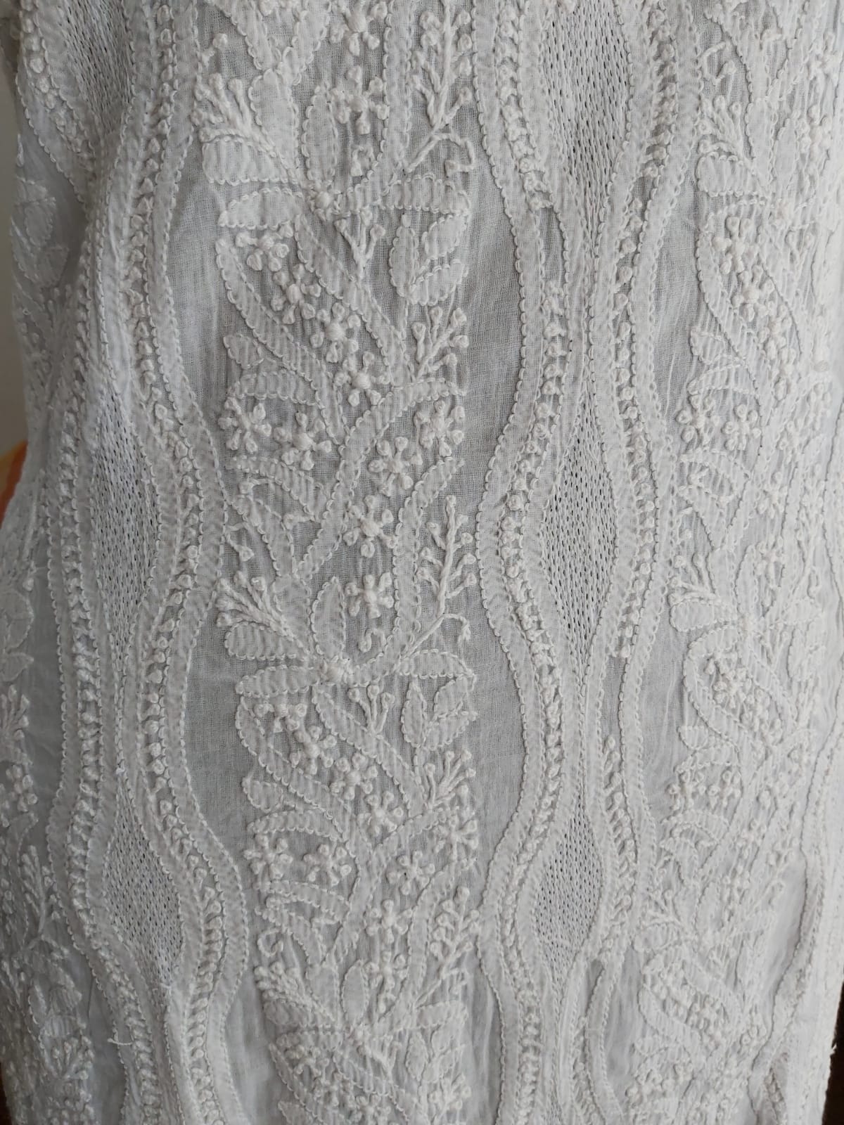 White Malmal Kurti