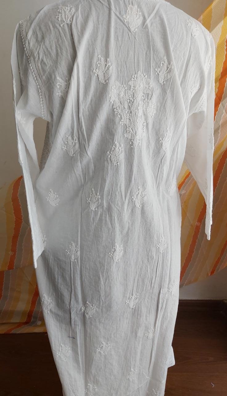 White Malmal Kurti
