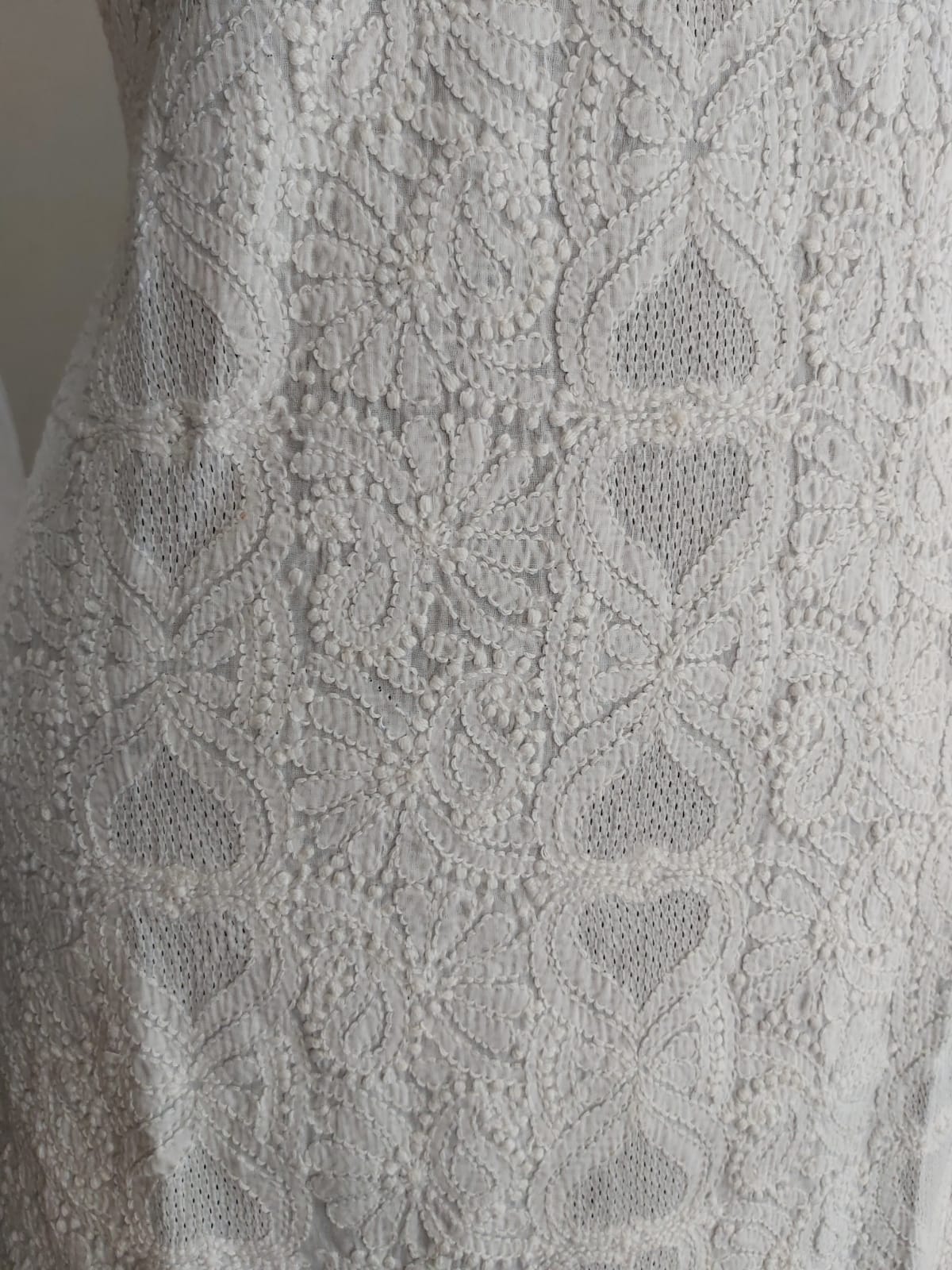 White Malmal Kurti