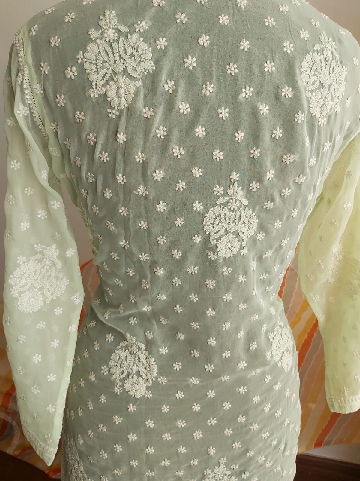 Georgette Kurti With All over Resham Work