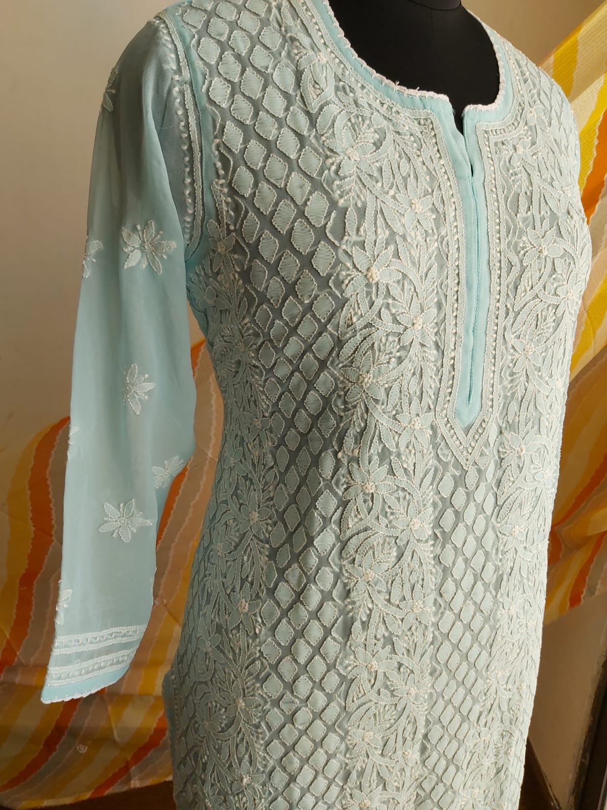 Georgette Kurti with Resham Work