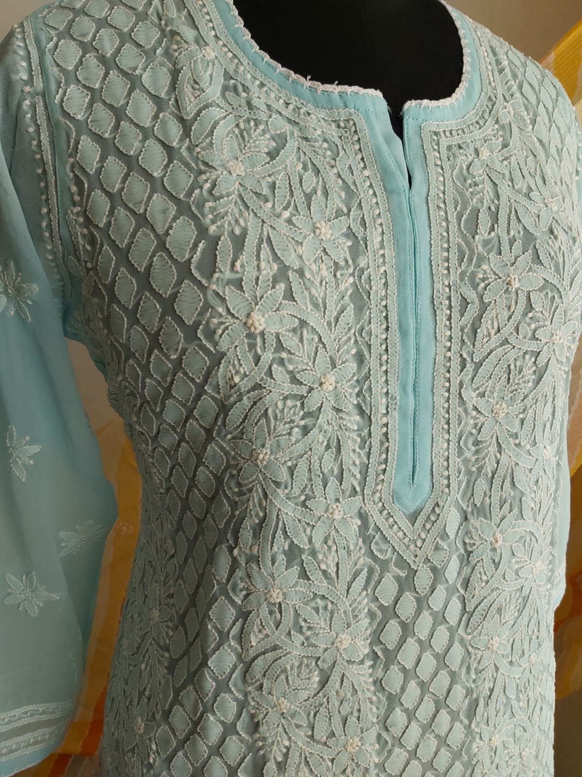 Georgette Kurti with Resham Work