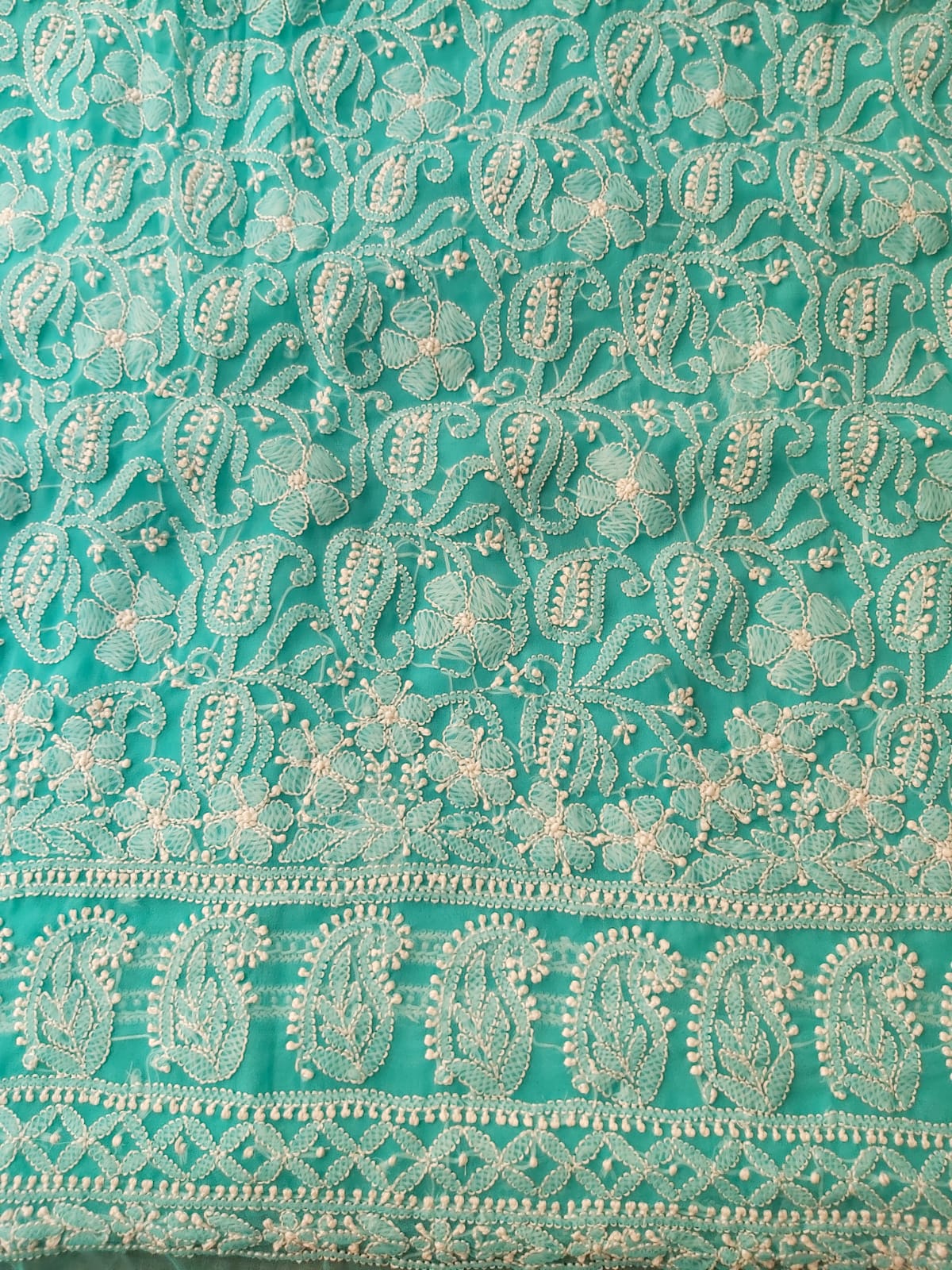 Turquoise Georgette Dress Material