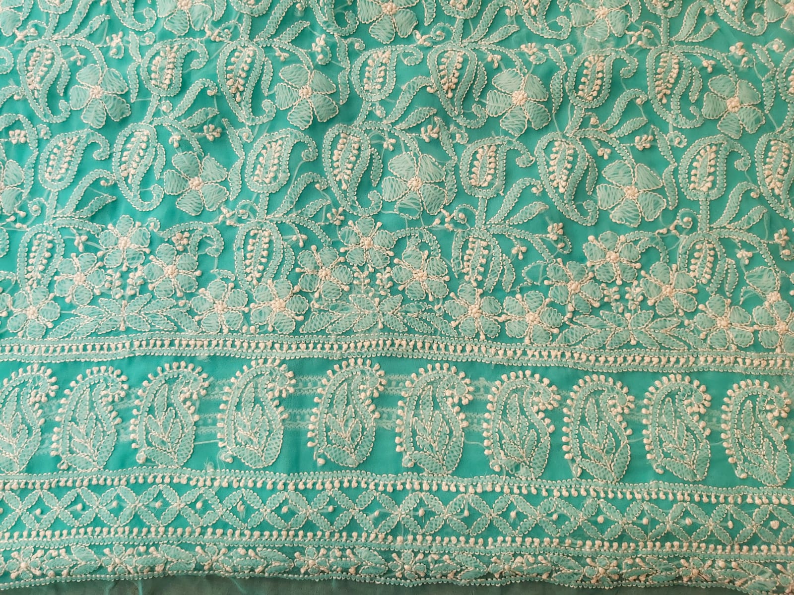 Turquoise Georgette Dress Material