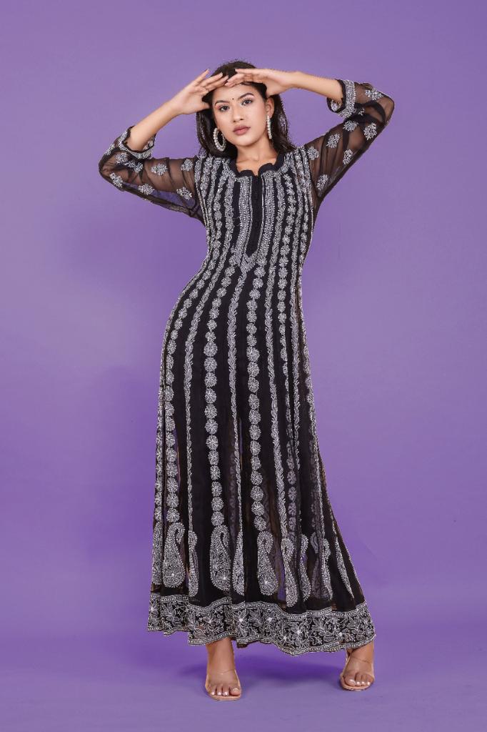 Black Georgette Anarkali