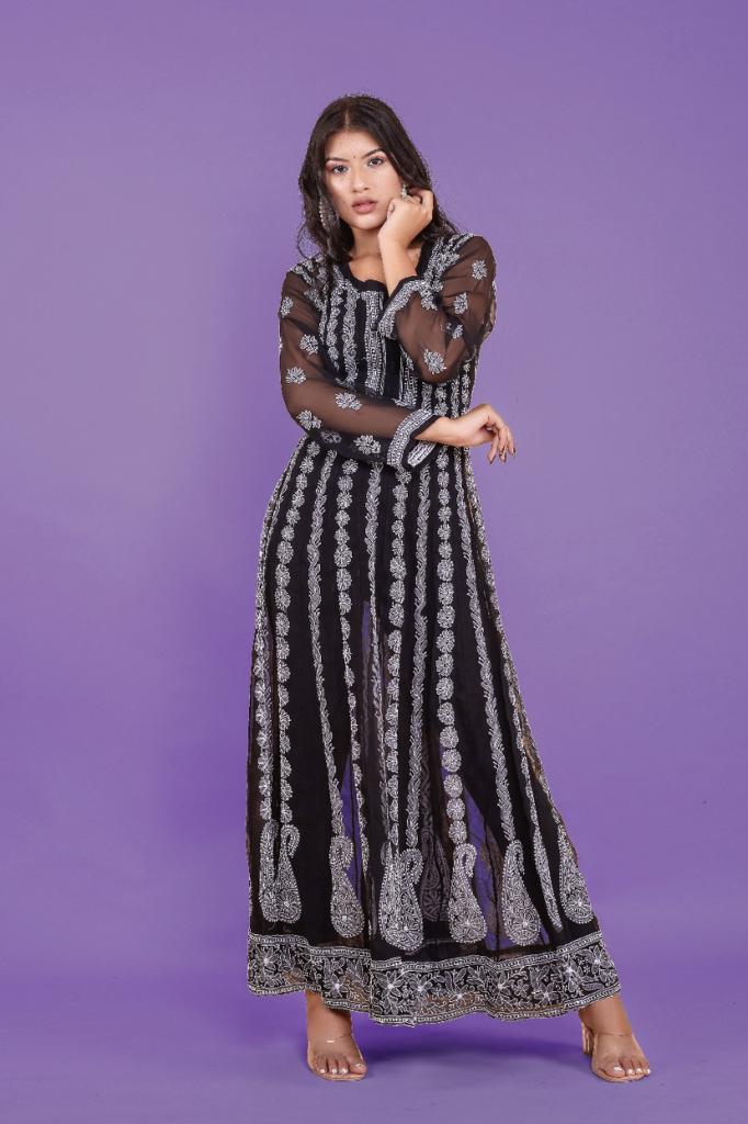 Black Georgette Anarkali
