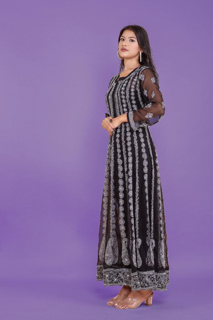 Black Georgette Anarkali