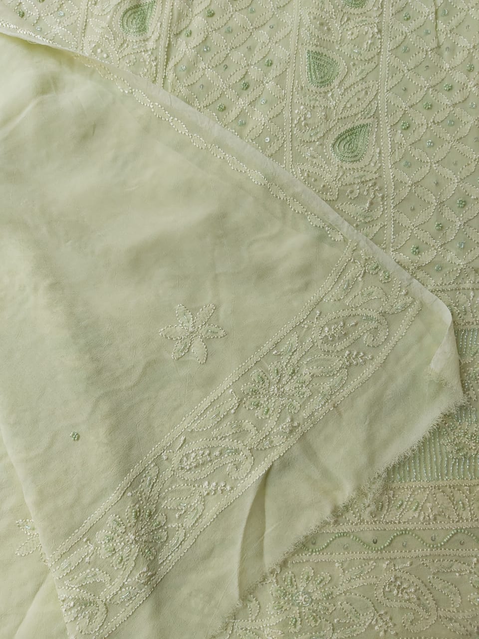 Green Viscose Kurta and dupatta