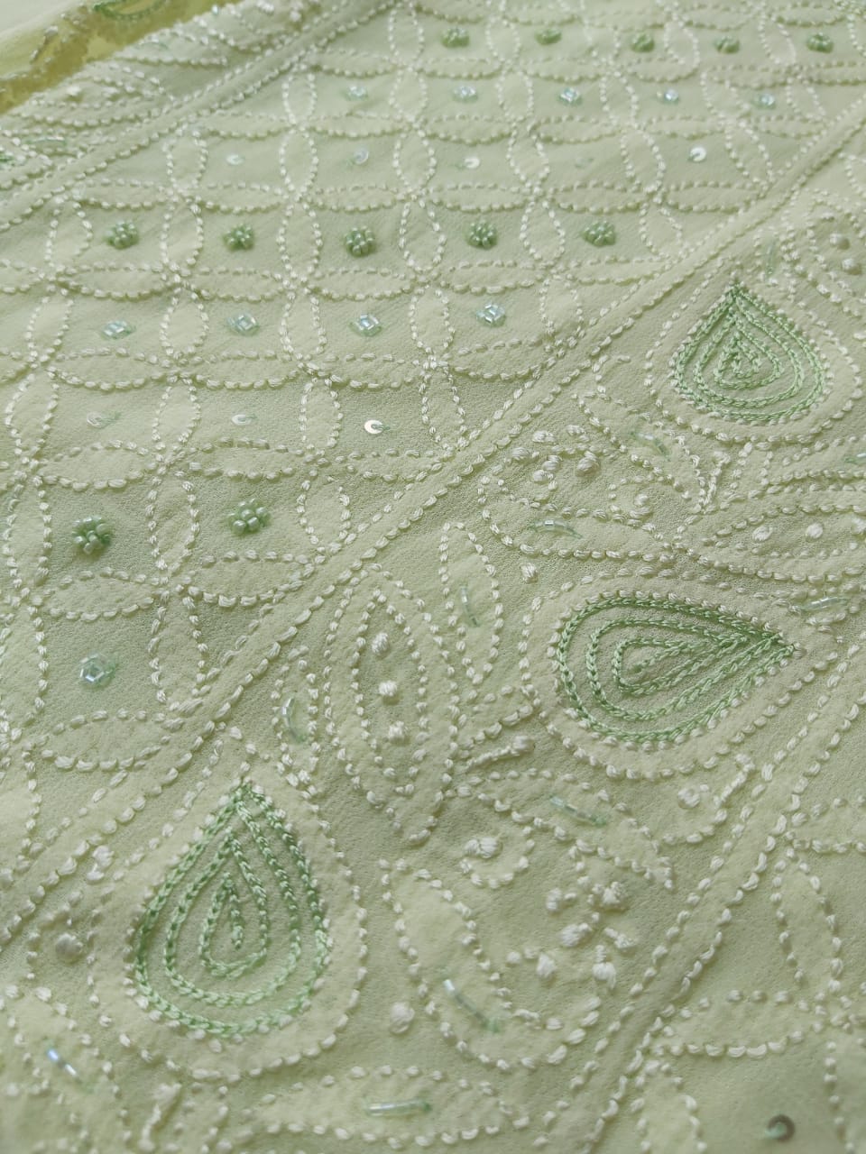 Green Viscose Kurta and dupatta