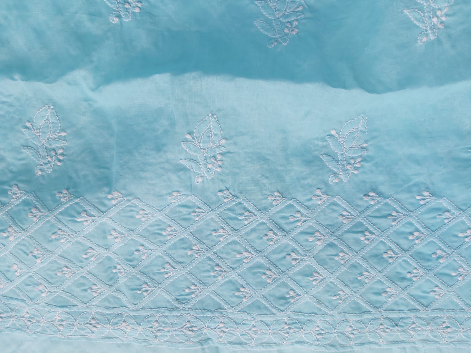 Sky Blue Cotton Full set