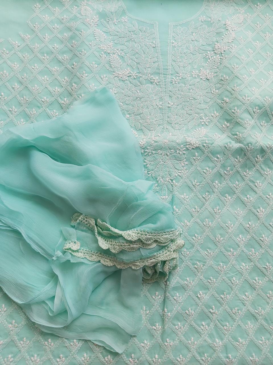 Sea Green Cotton Full set