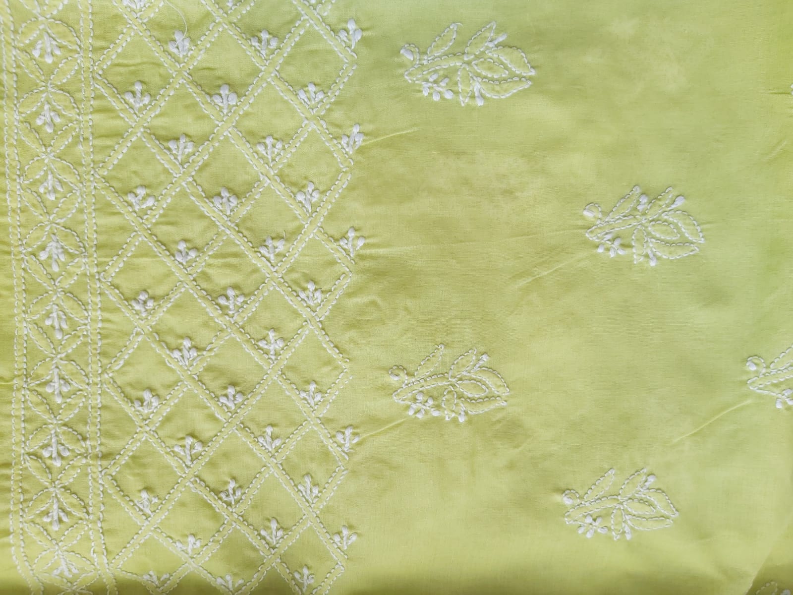 Lime Green Cotton Full Set