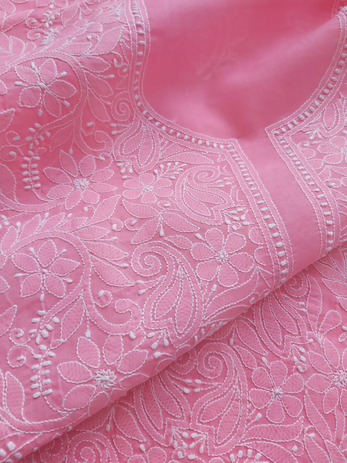 Carrot color cotton Jaalwork Kurta