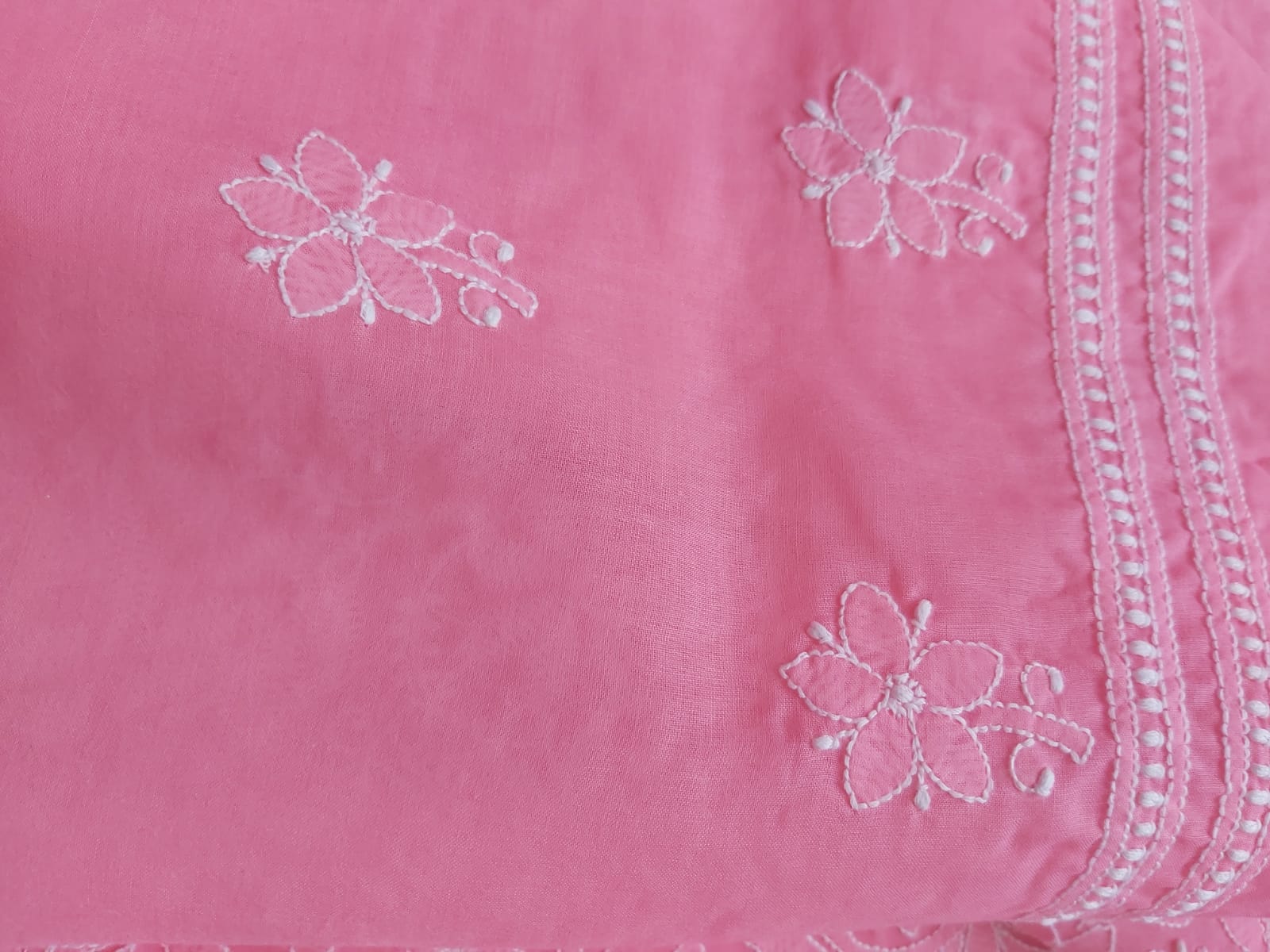 Carrot color cotton Jaalwork Kurta