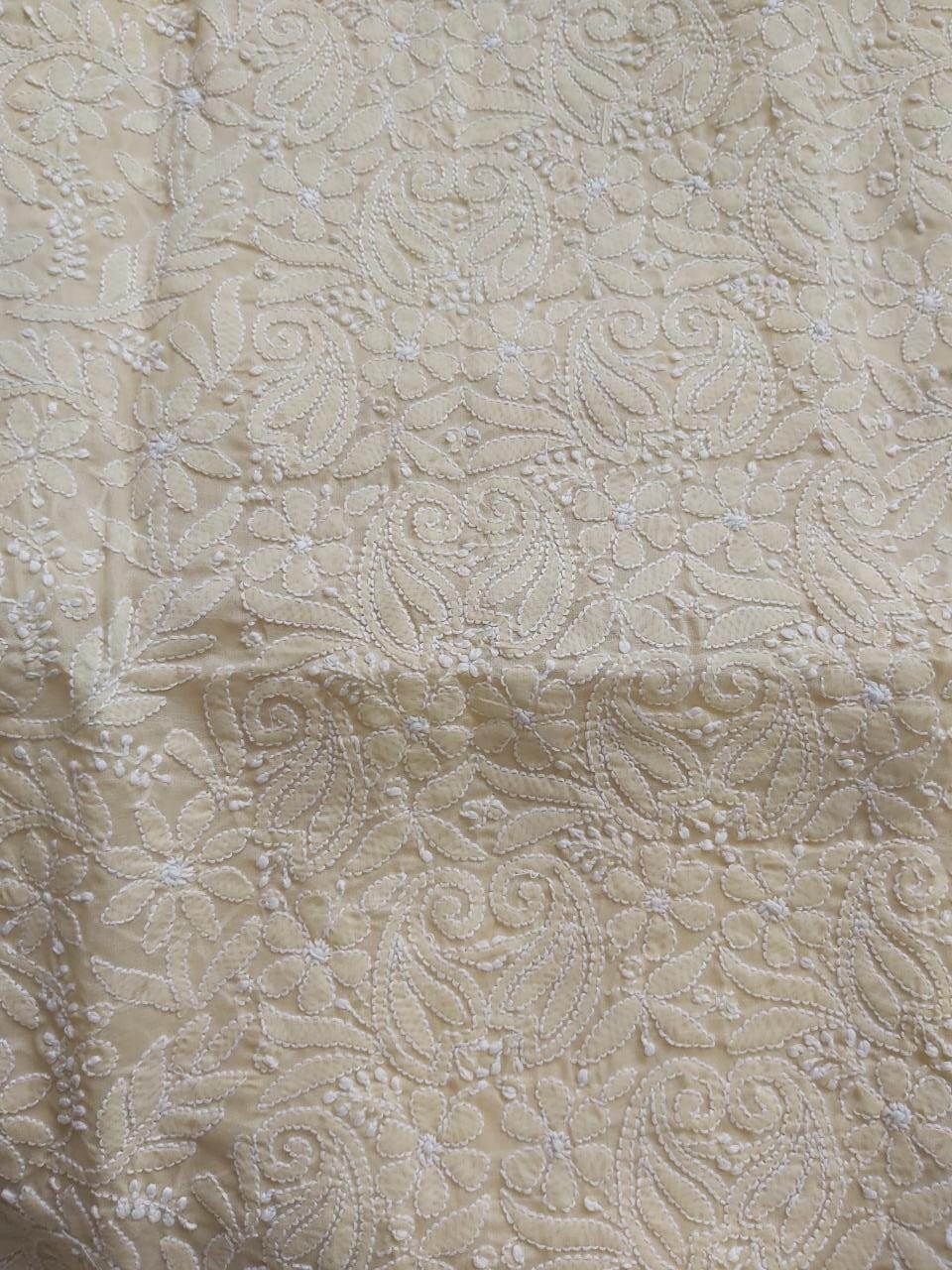 Beige Cotton Jaalwork Kurta