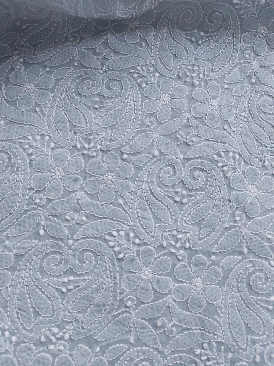 Grey Cotton Jaalwork Kurta