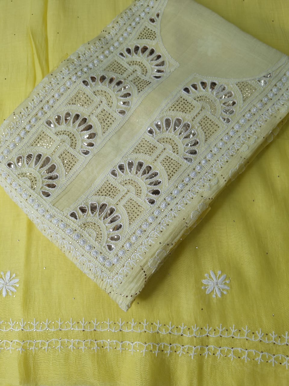 Mul Chanderi Mukaish work set