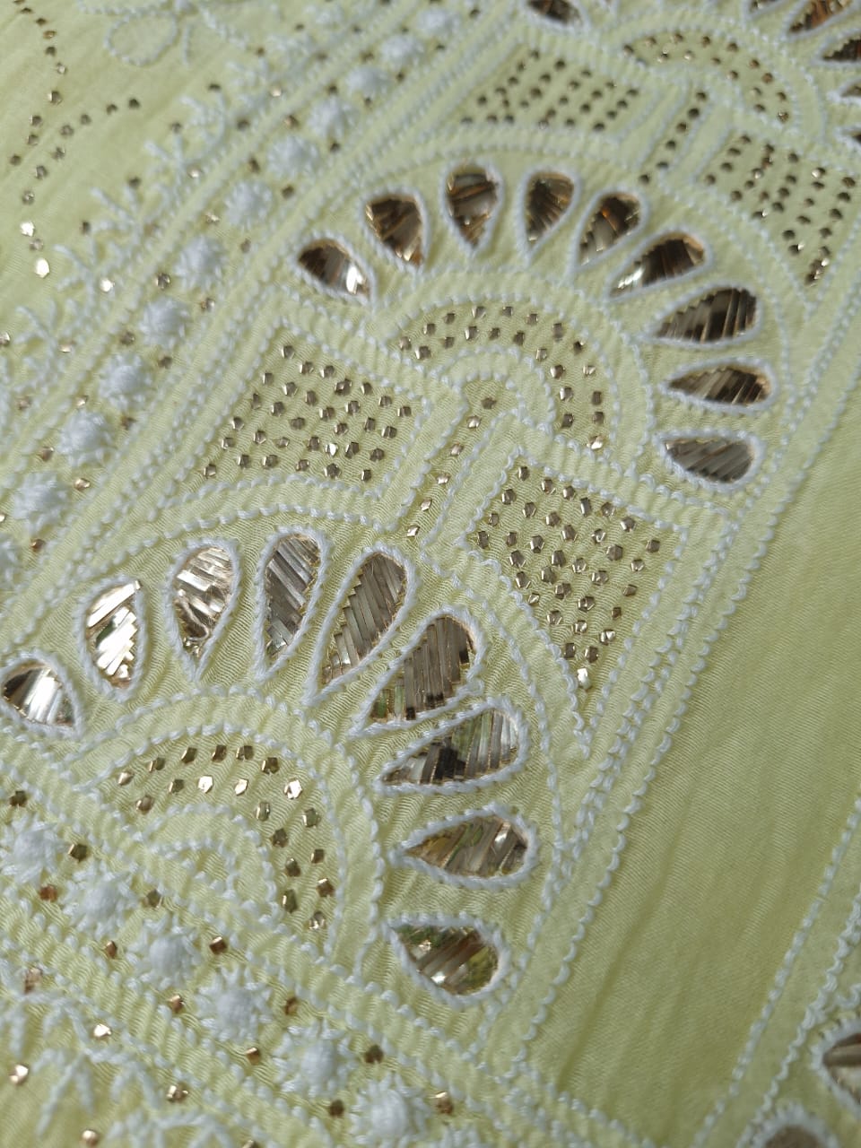 Mul Chanderi Mukaish work set