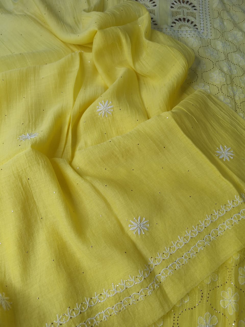 Mul Chanderi Mukaish work set