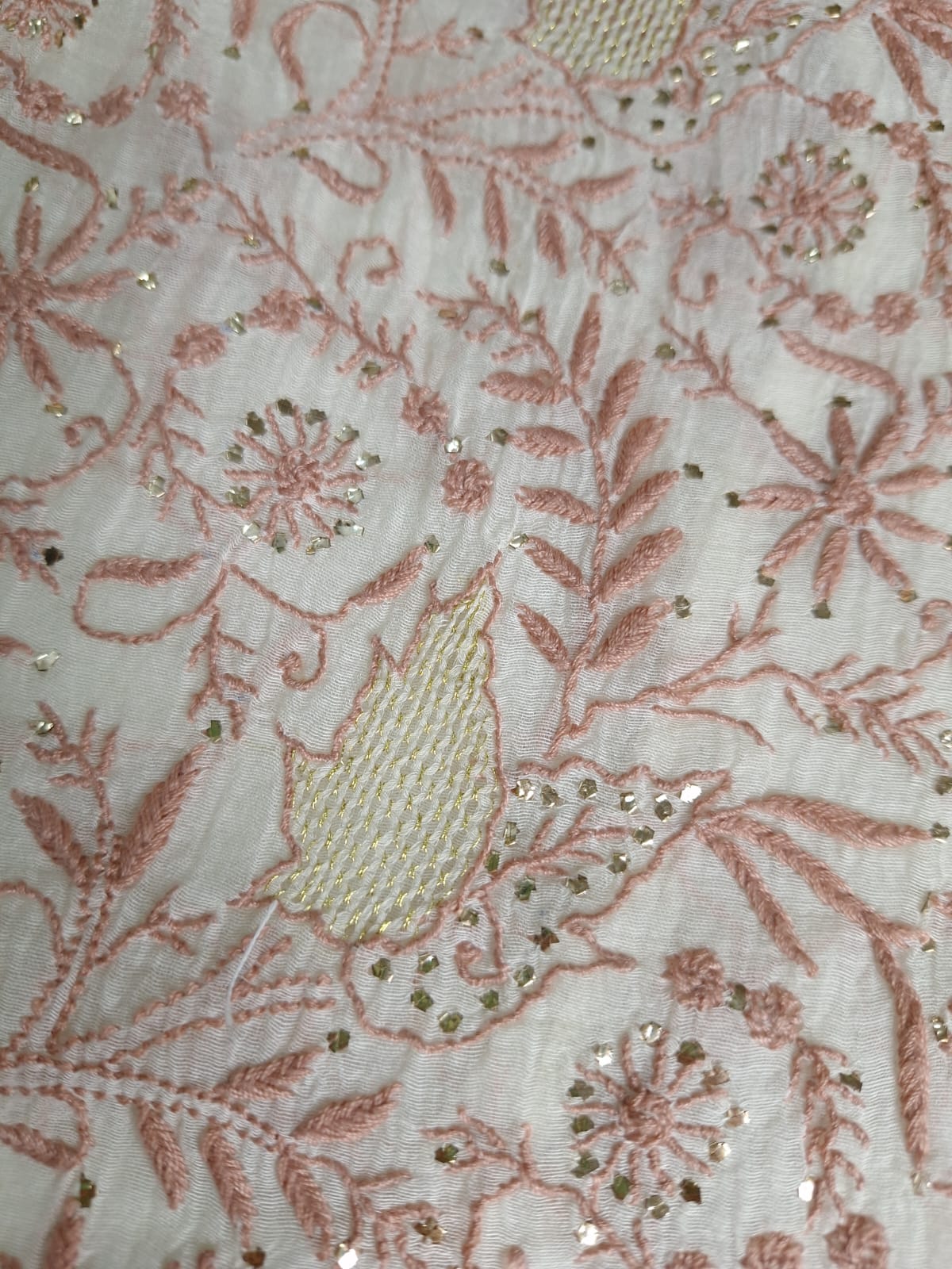 Mul Chanderi Angarkha Kurta and Dupatta