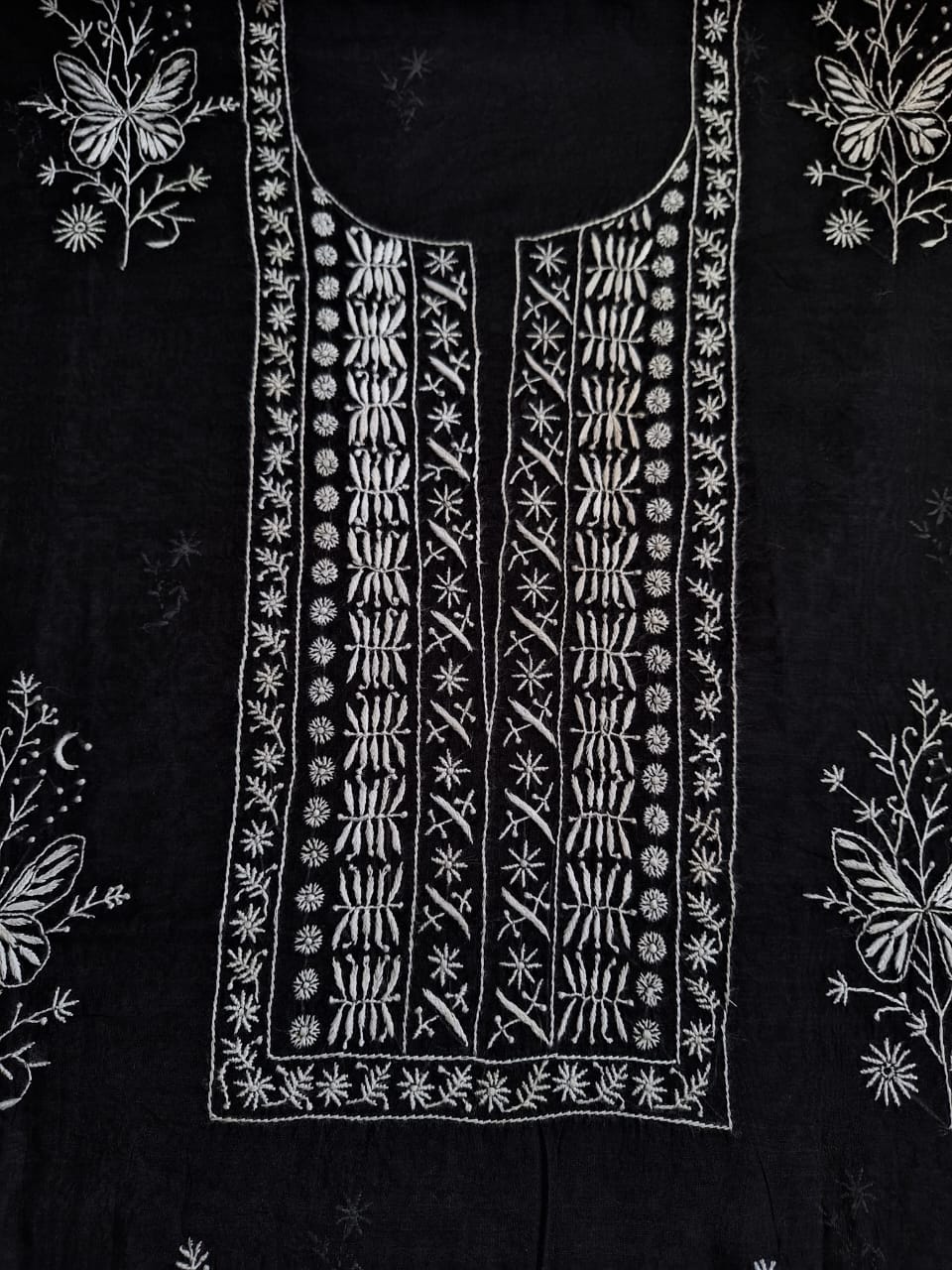TITLI Black chanderi kurta and dupatta