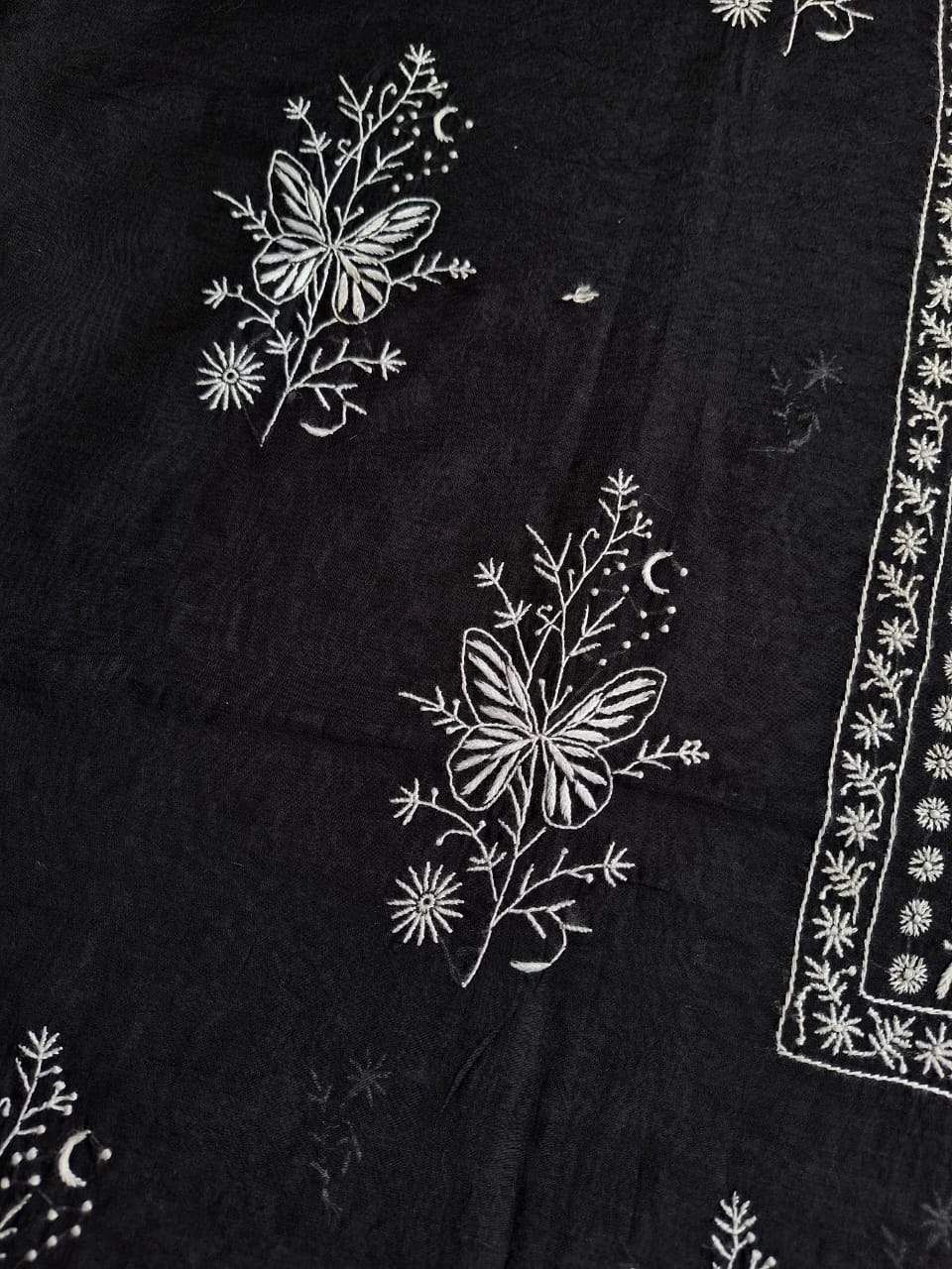 TITLI Black chanderi kurta and dupatta