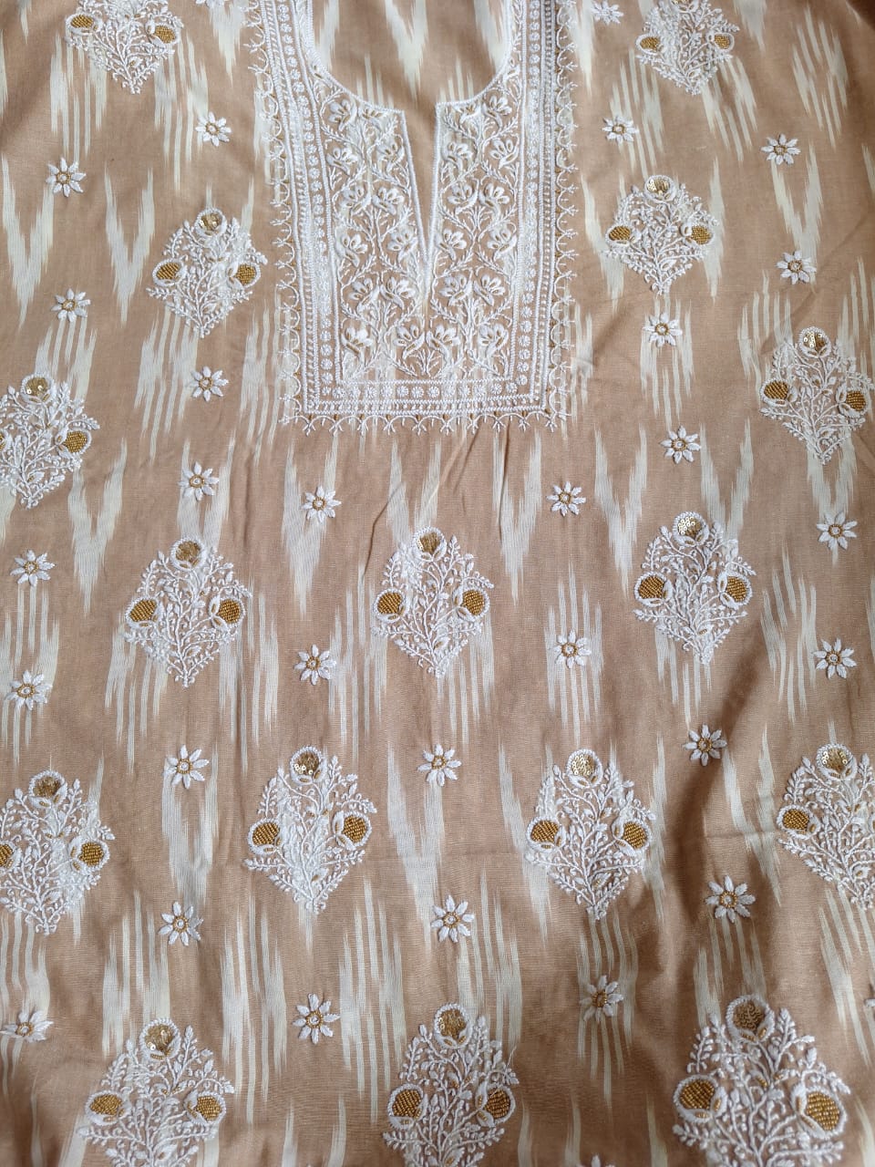 Pure Ikat cotton Kurta dupatta set