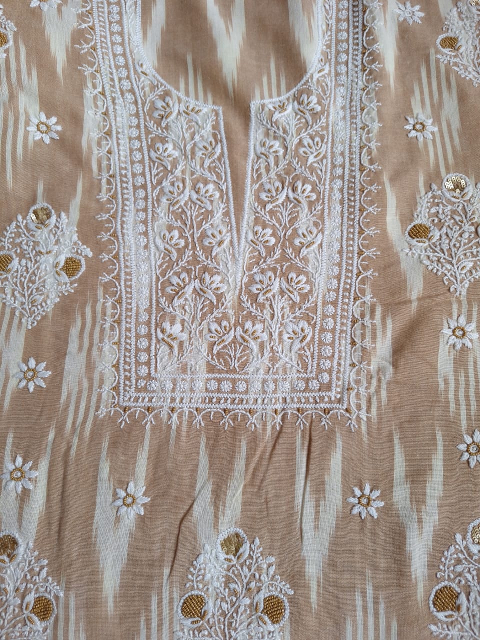 Pure Ikat cotton Kurta dupatta set