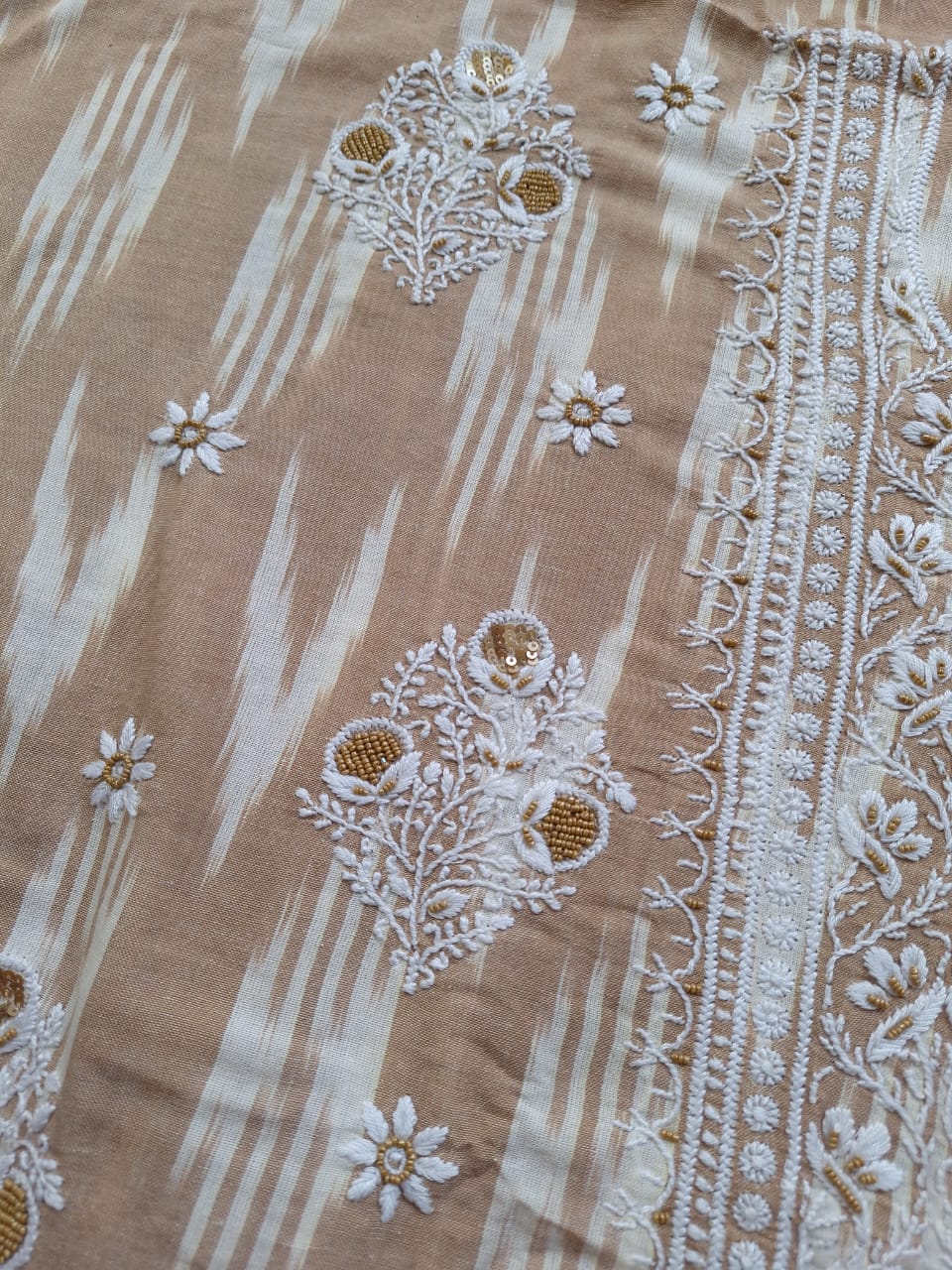 Pure Ikat cotton Kurta dupatta set