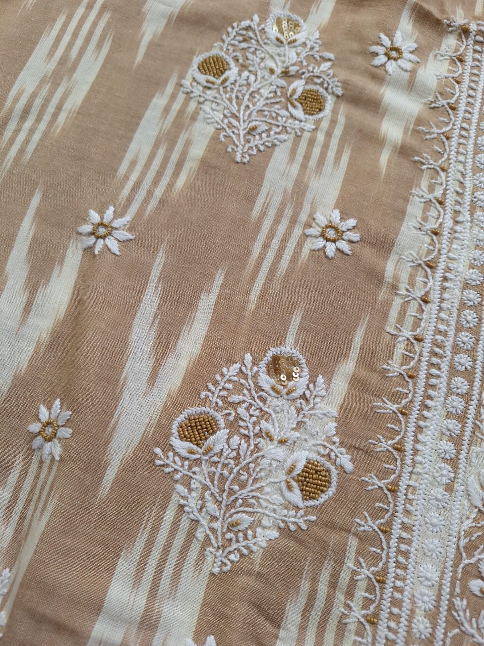 Pure Ikat cotton Kurta dupatta set