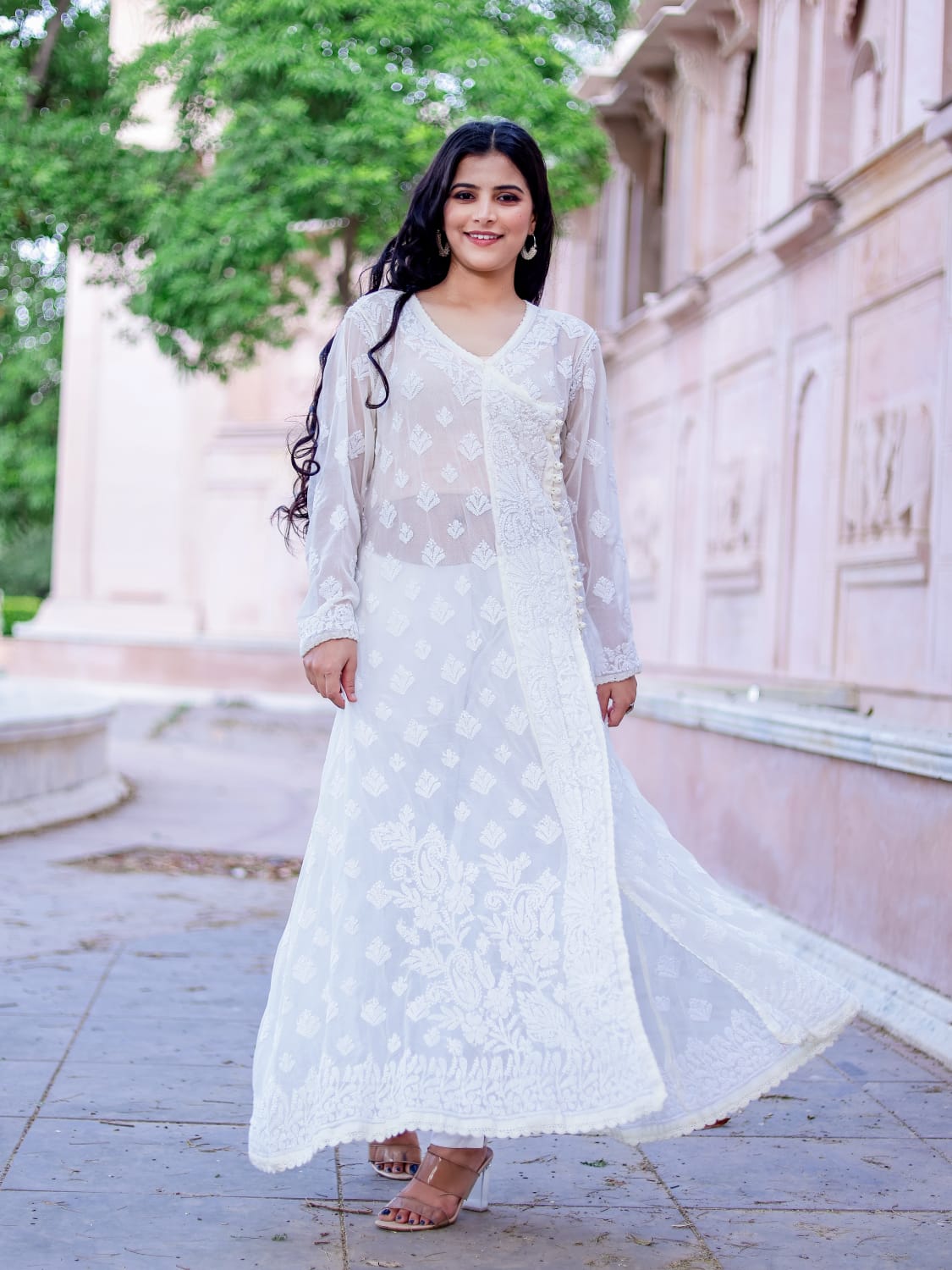 Georgette Angarkha style Kurta