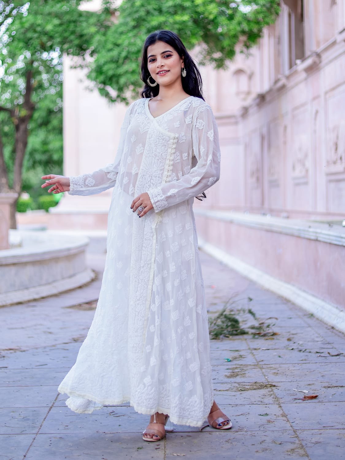 Georgette Angarkha style Kurta