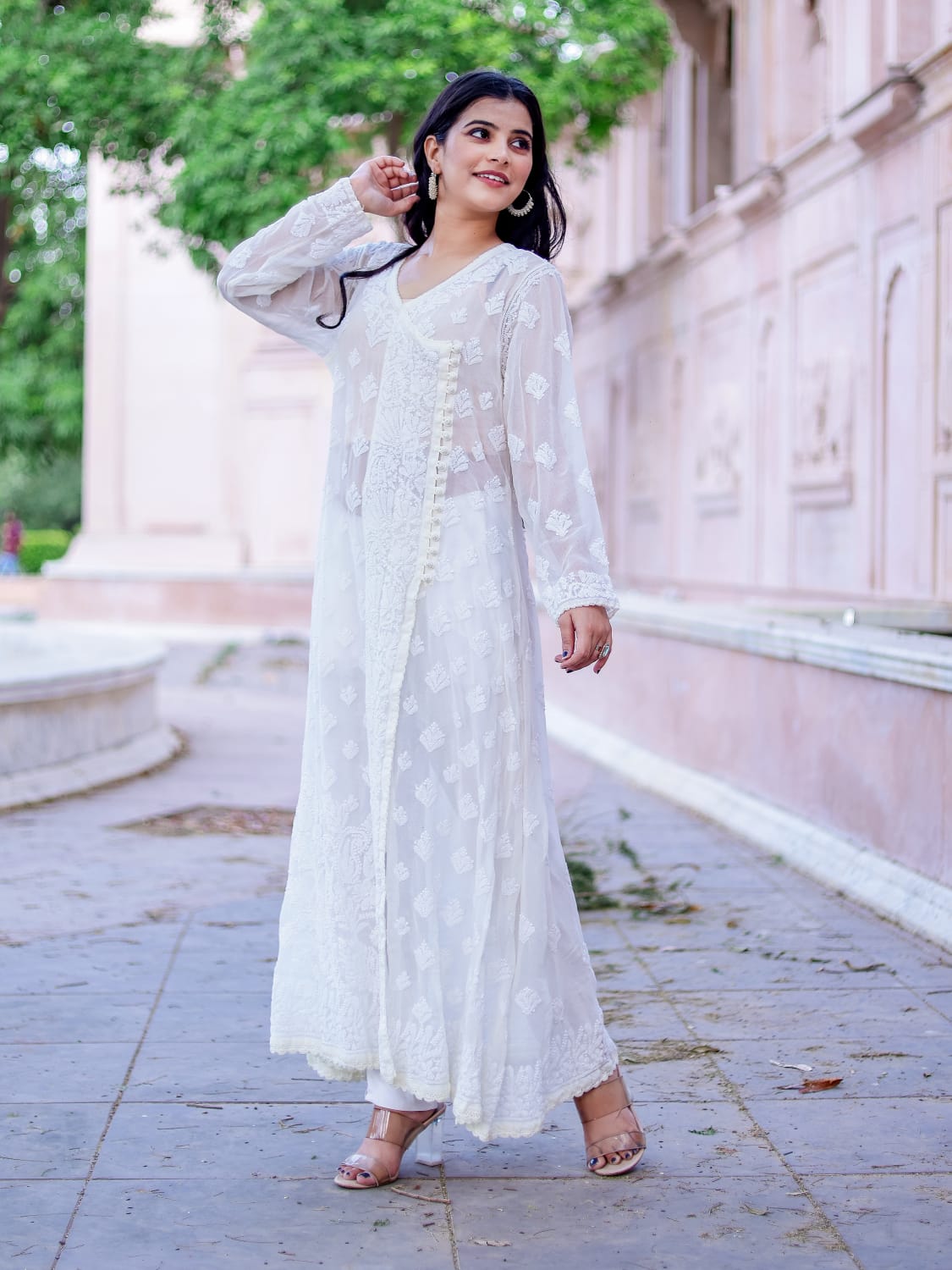 Georgette Angarkha style Kurta