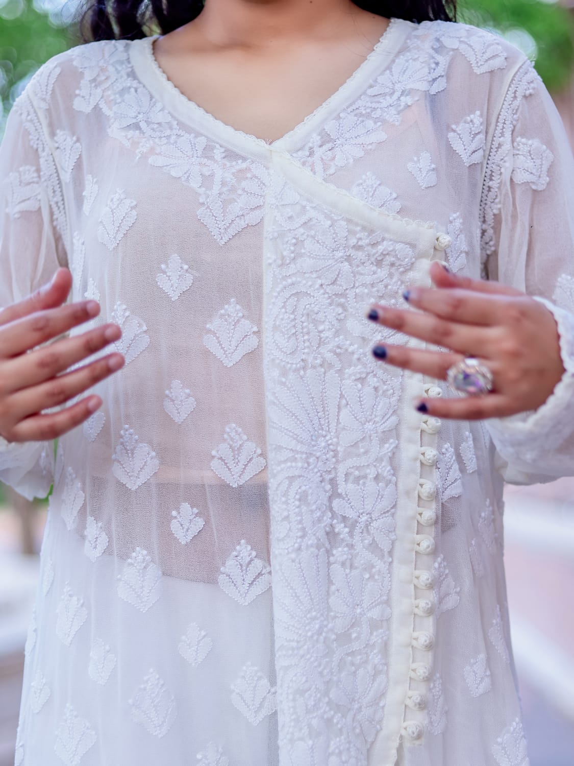 Georgette Angarkha style Kurta