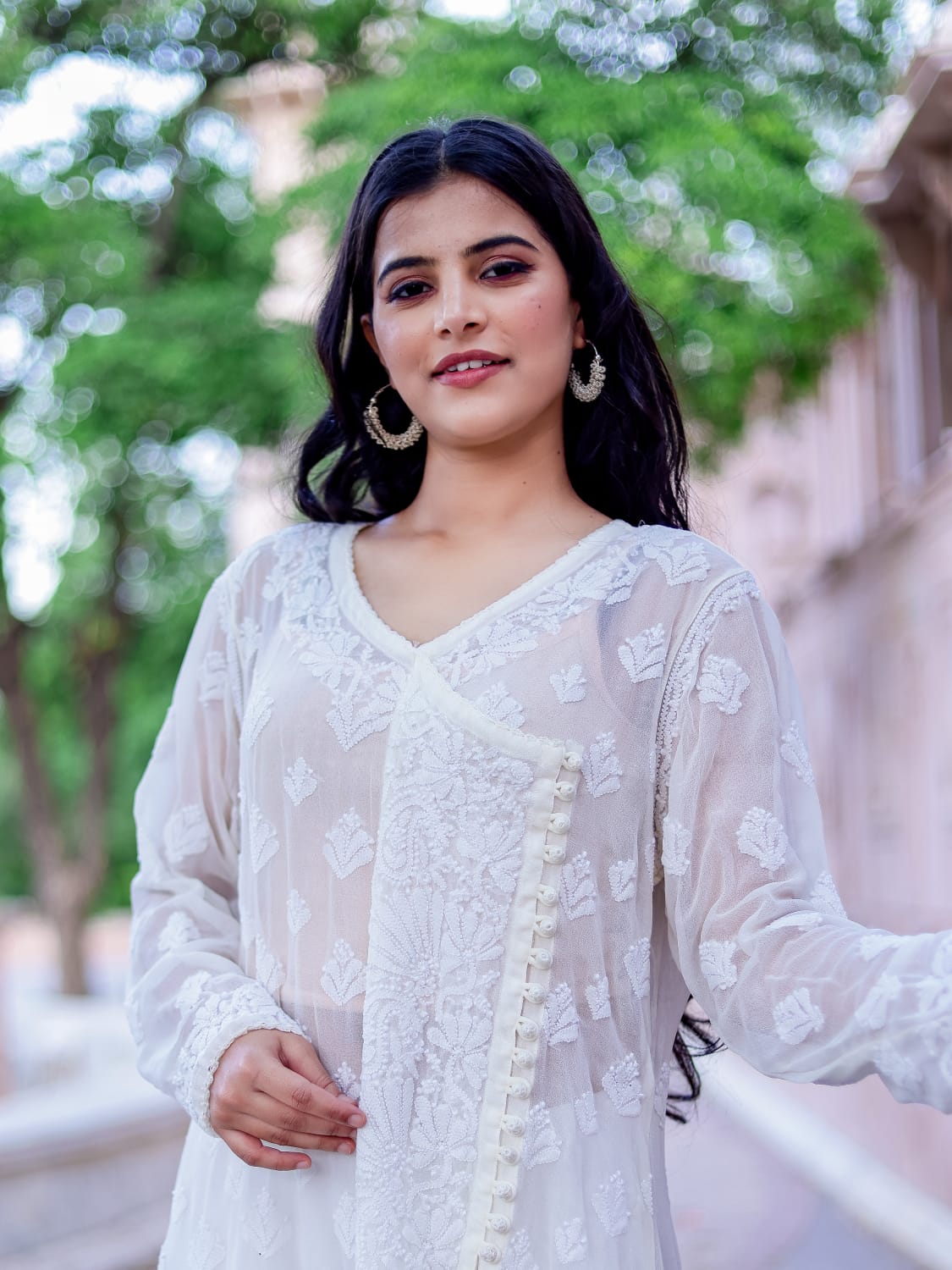 Georgette Angarkha style Kurta