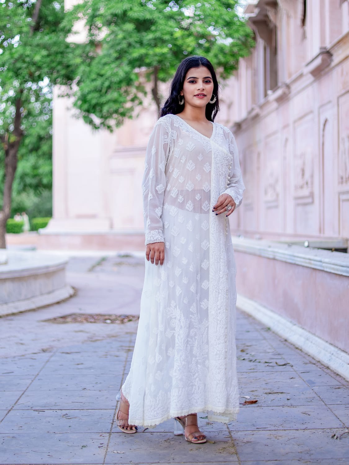 Georgette Angarkha style Kurta