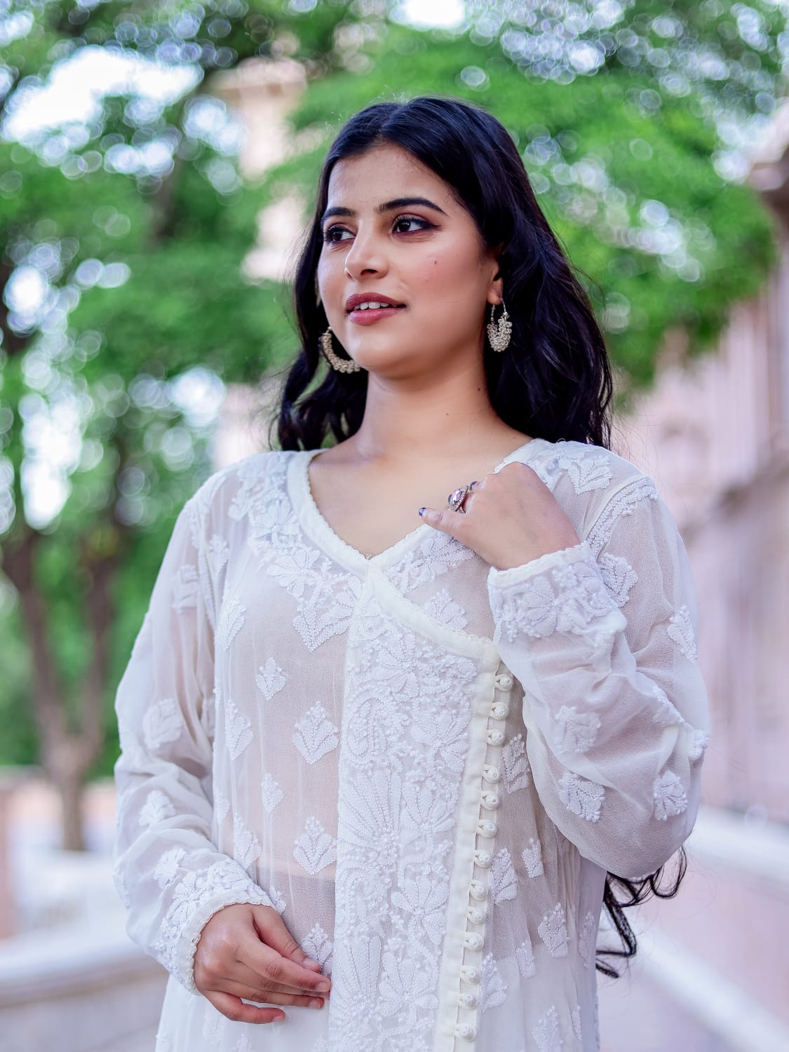 Georgette Angarkha style Kurta