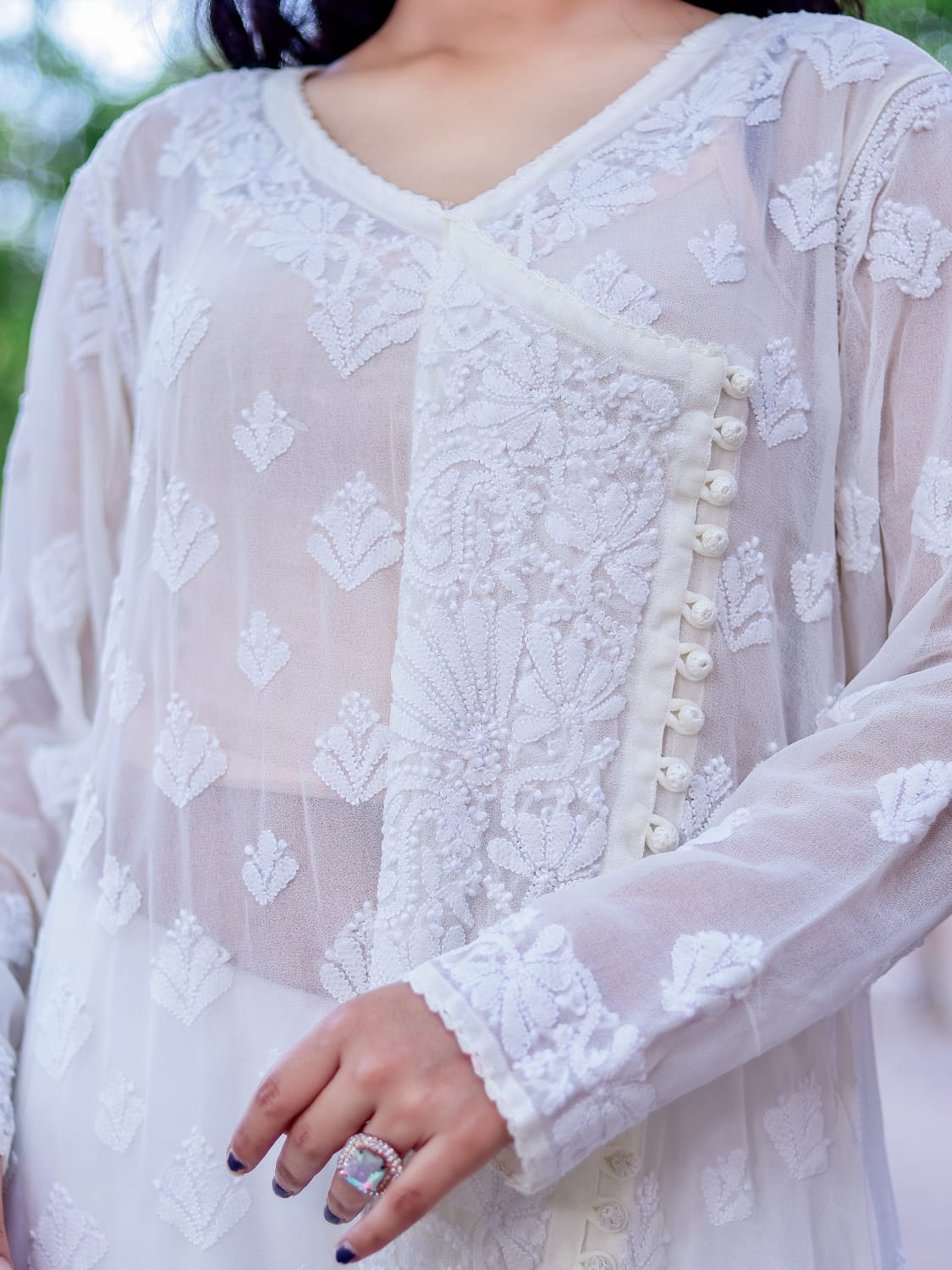 Georgette Angarkha style Kurta