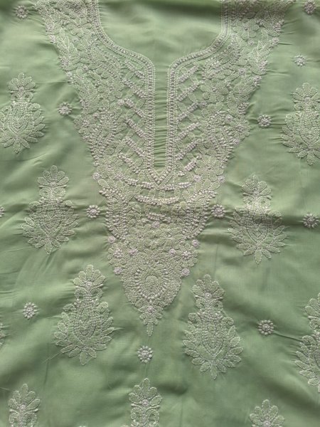 Cotton chikan dress material online outlet