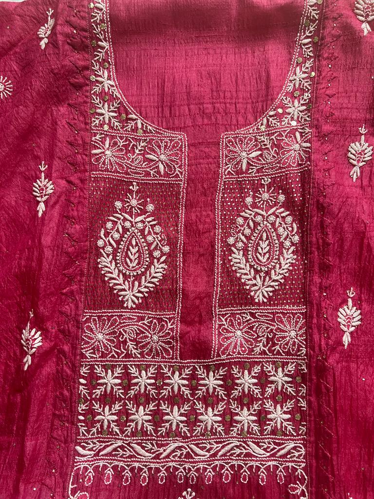 Semistitched Tussar Kurta