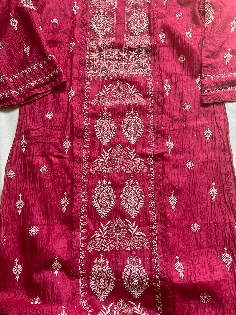 Semistitched Tussar Kurta