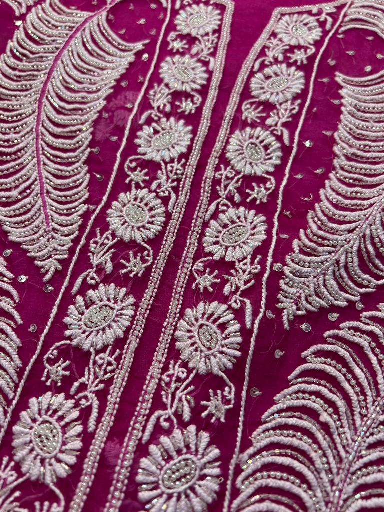 Rani Pink Organza silk Set