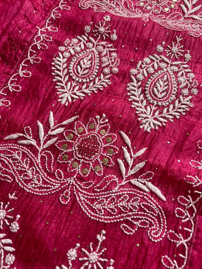 Semistitched Tussar Kurta