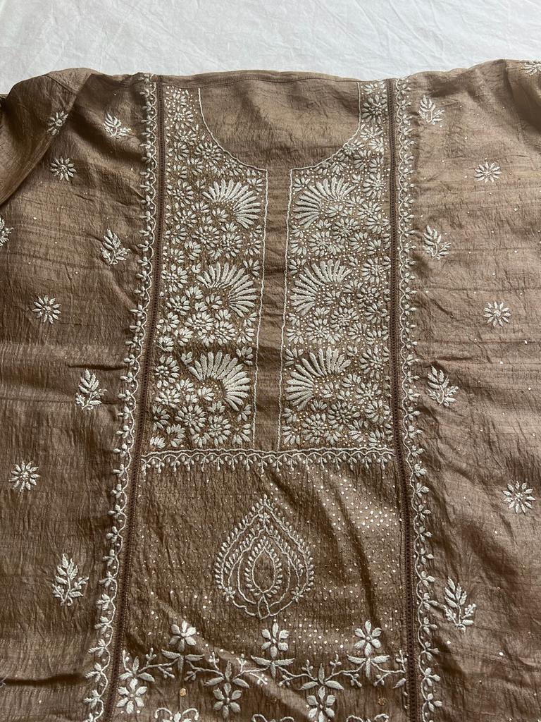 Tussar Silk semistitched Kurta