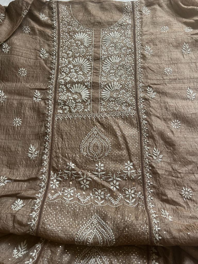 Tussar Silk semistitched Kurta