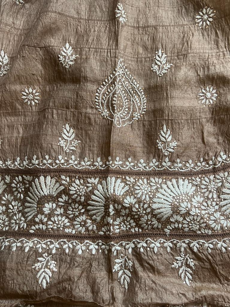 Tussar Silk semistitched Kurta