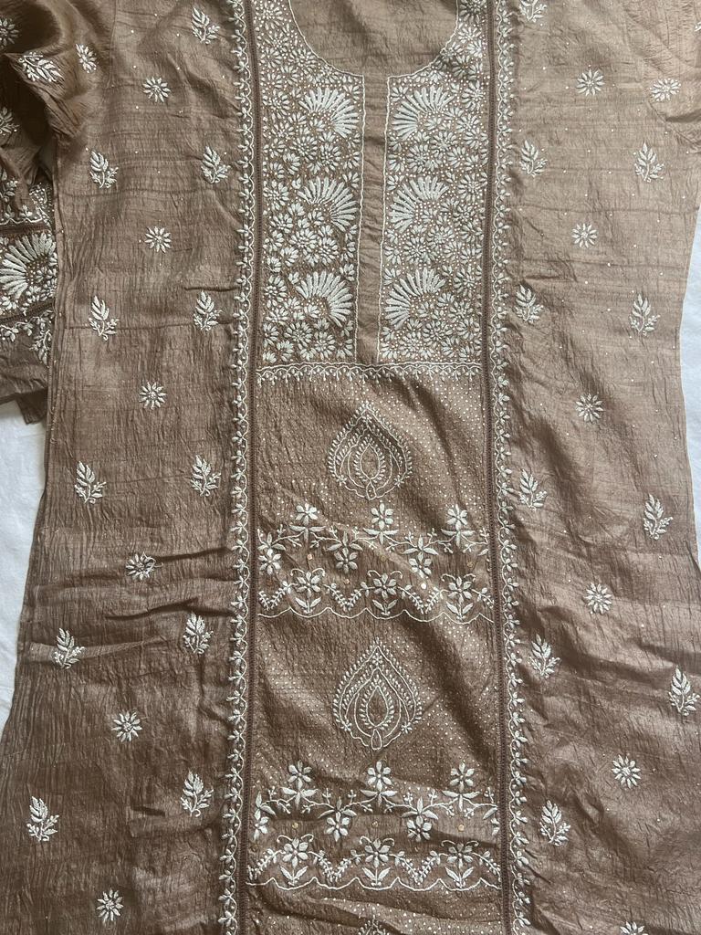 Tussar Silk semistitched Kurta